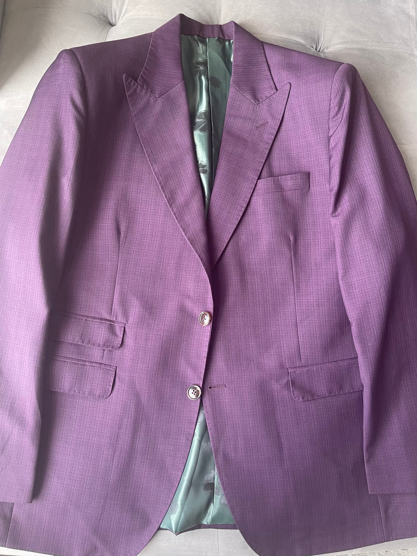 Plum Super 120's Wool 2 button Suit