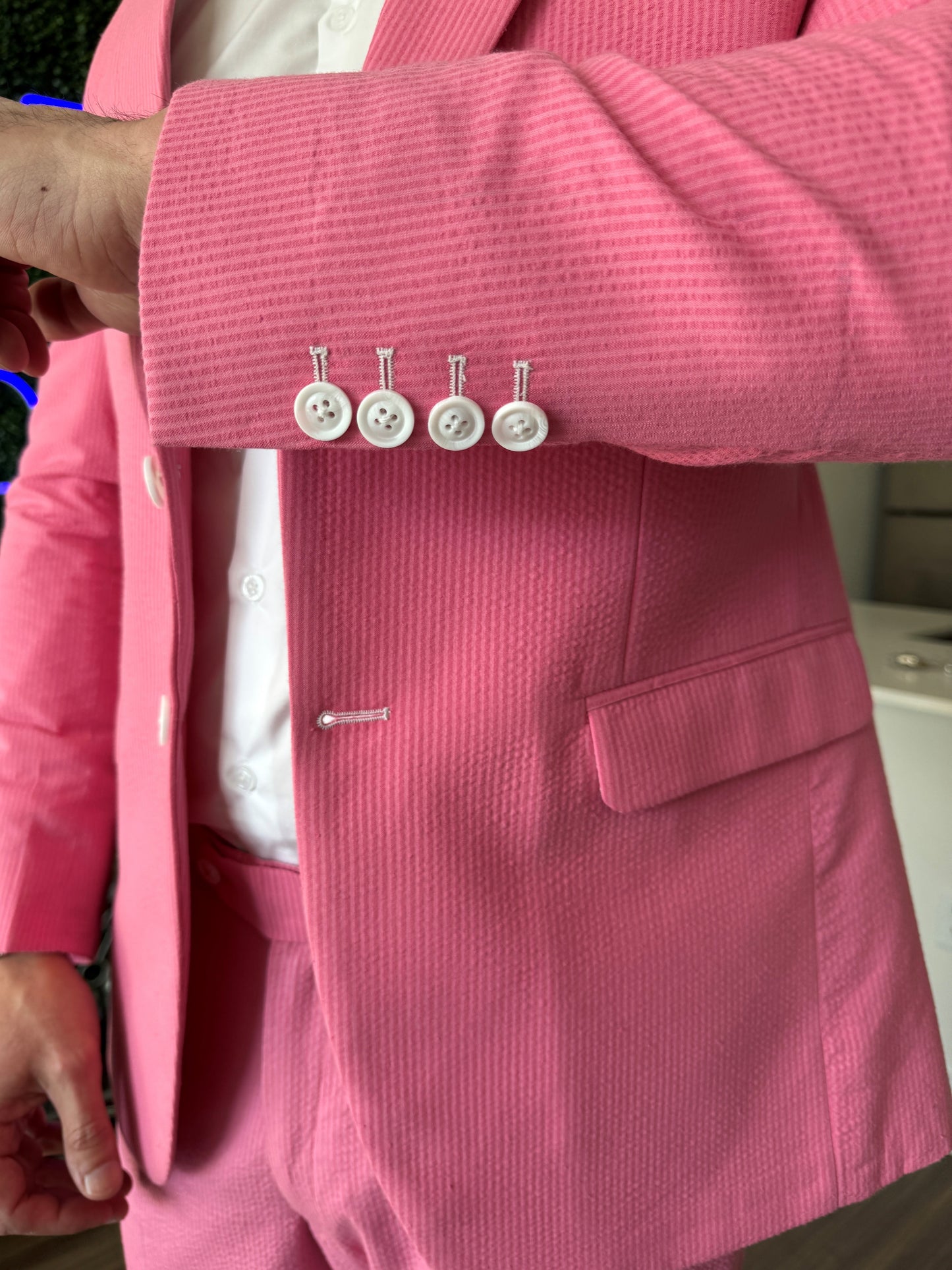 Mauve Seersucker Suit