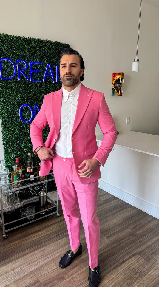 Mauve Seersucker Suit